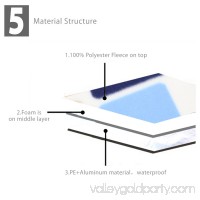 (79"x79")Water Resistant Foldable Picnic Blanket Mat (White Flower)   568874283